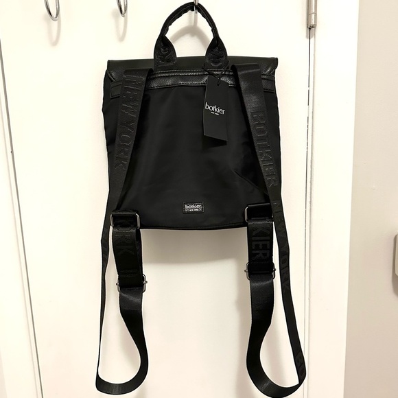 New BOTKIER Women\'s TRIGGER MINI Black Nylon/Faux Leather BACKPACK NWT bag purse main image 4